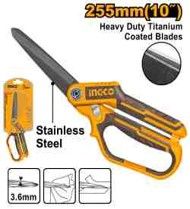 INGCO Ножницы усиленные с резиновой рукояткой 255мм