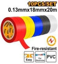 INGCO Набор цветной ленты электроизоляционной ПВХ/ 18х20х0,13 мм