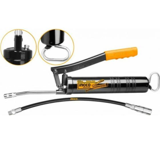 INGCO Шприц для масляной смазки 400см³ INDUSTRIAL