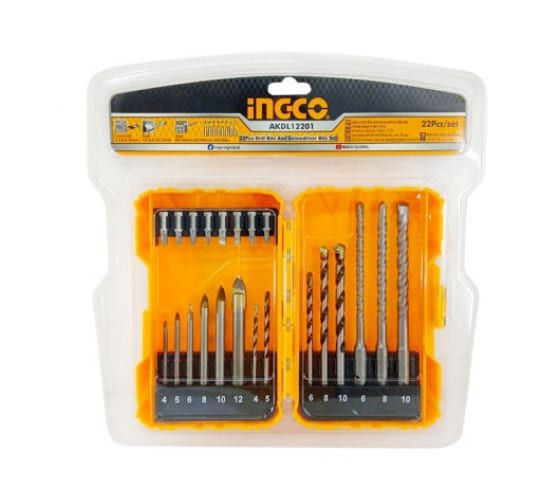 INGCO Набор сверл и бит 22 шт