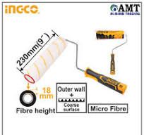 INGCO Валик малярный INDUSTRIAL 230 мм/ ворс 18 мм микроволокно