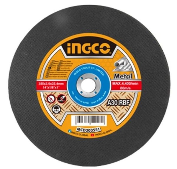 INGCO Диск отрезной по металлу  355х3,0х25,4 прямой