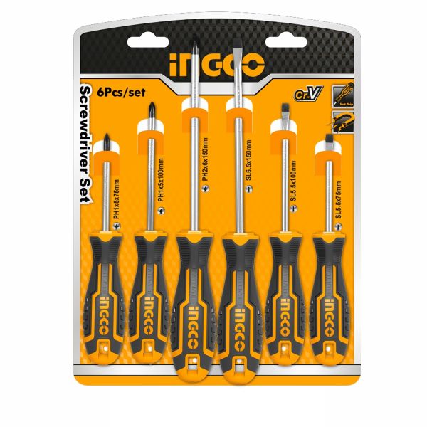 INGCO Набор отверток 6 шт INDUSTRIAL
