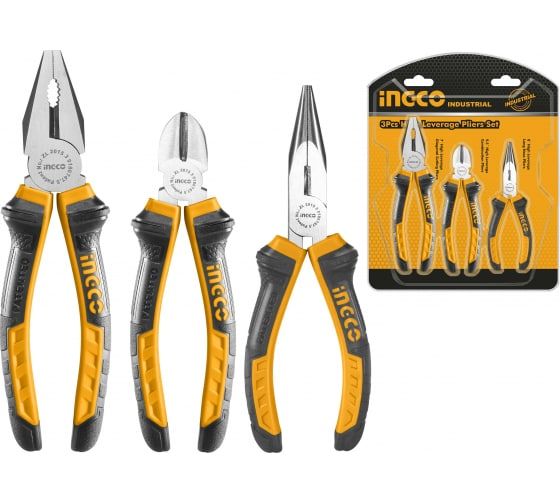 INGCO Набор шарнирно-губцевого инструмента 3 предмета