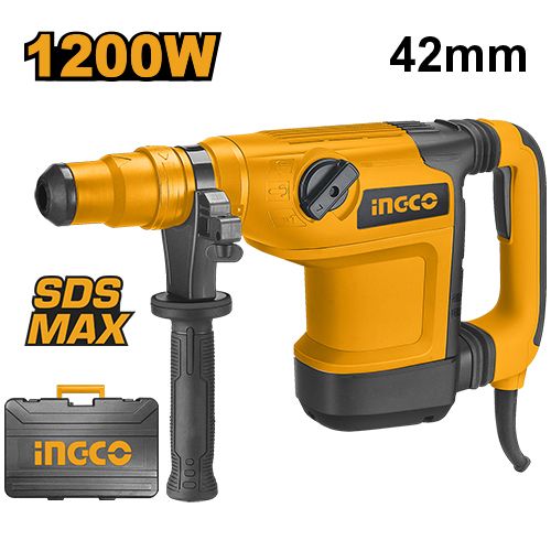 INGCO Перфоратор INDUSTRIAL 1200 Вт SDS-max Сила удара: 10 Дж/ антивибрационная система