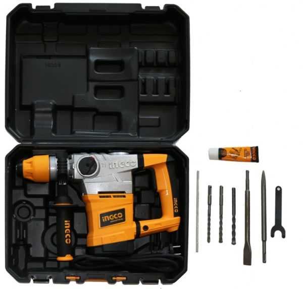 INGCO Перфоратор INDUSTRIAL 1800 Вт SDS-plus Сила удара: 7 Дж/ Ø сверления 13мм/ антивибрационная си