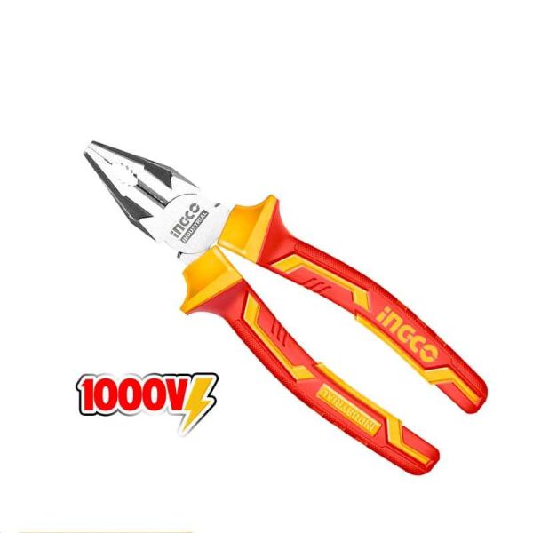 INGCO Плоскогубцы комбинированные диэлектрические INDUSTRIAL 200мм 8"