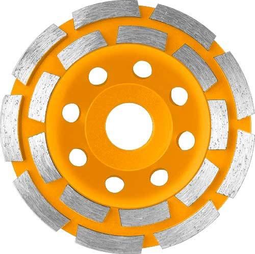 INGCO Чашка алмазная шлифовальная двухрядная 150х22 мм /