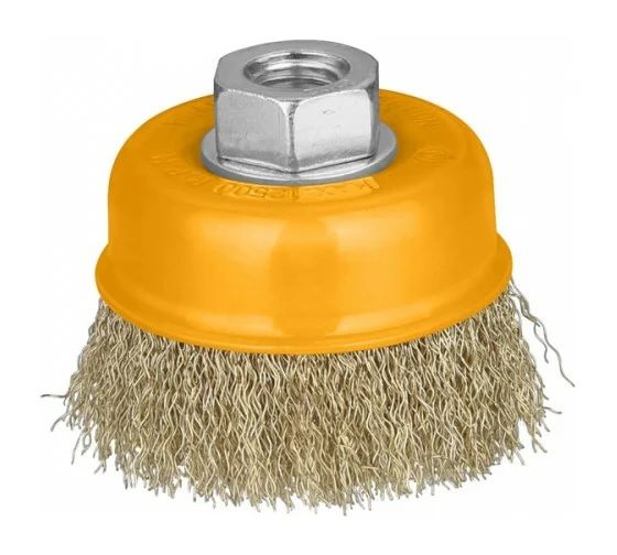 INGCO Щетка-крацовка с гайкой 100х0.3х30 мм/ М14