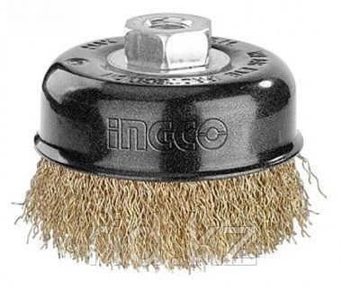 INGCO Щетка-крацовка с гайкой INDUSTRIAL 125х0.3х30 мм/ М14