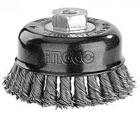 INGCO Щетка-крацовка с гайкой INDUSTRIAL 125х0.5х30 мм/ М14