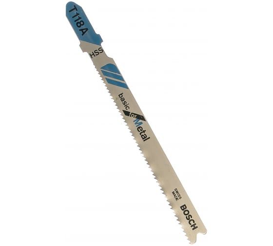 BOSCH Пилки лобзиковые T118 А HSS (100 шт)