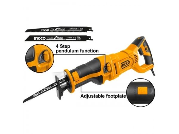 INGCO Пила сабельная INDUSTRIAL 1200 Вт