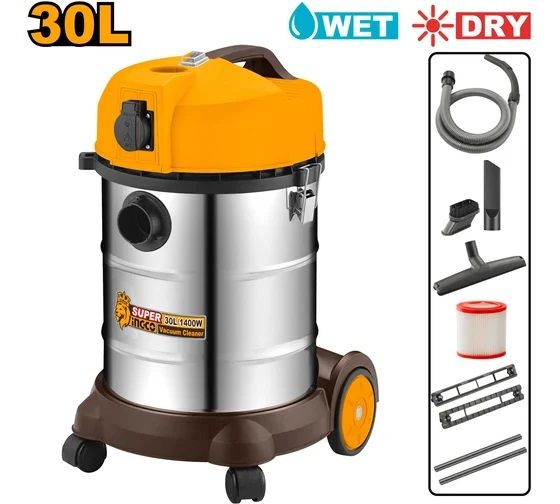 INGCO Пылесос строительный INDUSTRIAL 1400 Вт 30 л