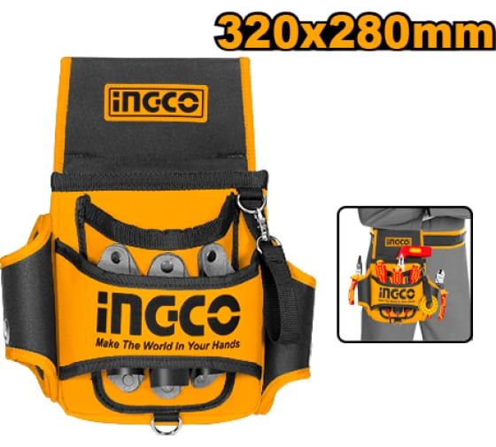 INGCO Сумка поясная для инструментов INDUSTRIAL/ 320х280 мм
