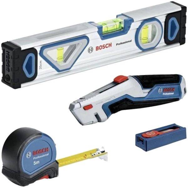 BOSCH Набор для измерения и разметки Professional 4 предмета 1600A027M3