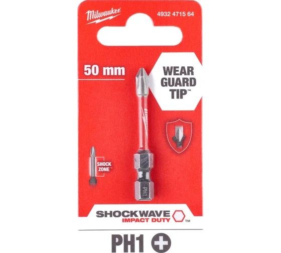 MILWAUKEE Насадка SHOCKWAVE PH1 50 мм 1 шт