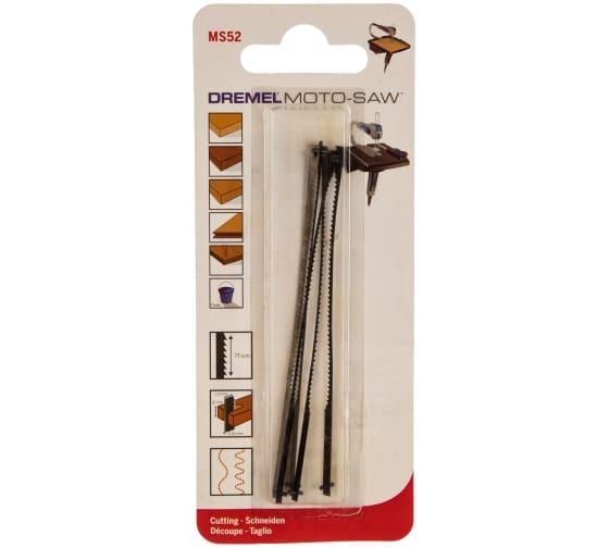 DREMEL Пилка по дереву для Moto Saw (5шт; 100мм; 7зубьев/см)