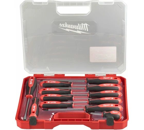 MILWAUKEE Набор магнитных отверток в пластиковом кейсе 12 шт