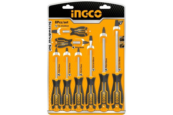 INGCO Набор отвёрток 8 шт INDUSTRIAL