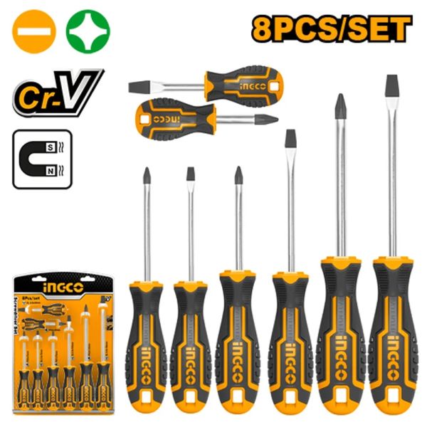 INGCO Набор отвёрток 8 шт INDUSTRIAL