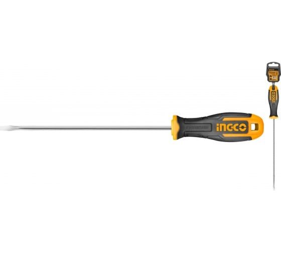 INGCO Отвёртка шлицевая 8,0х200 мм INDUSTRIAL