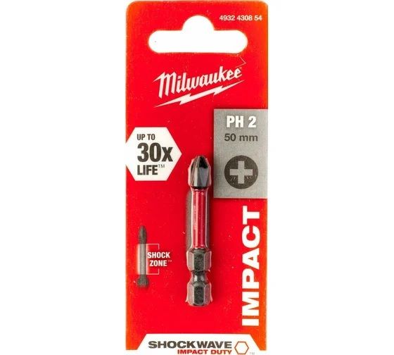 MILWAUKEE Насадка SHOCKWAVE PH2 50 мм 1 шт