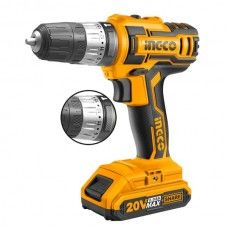 INGCO Шуруповерт аккумуляторный ударный Li-Ion 20W 2Ач 2шт 45 Нм 18+1+1