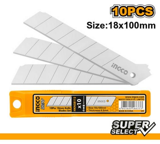 INGCO Лезвия сегментированные 10 шт 18х100 мм Super Select