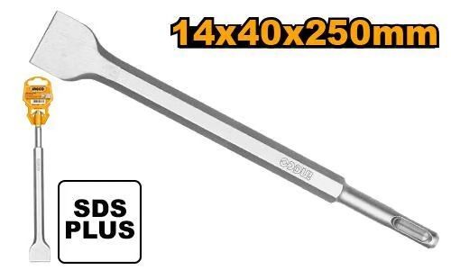 INGCO Зубило плоское SDS Plus 14x250x40 мм